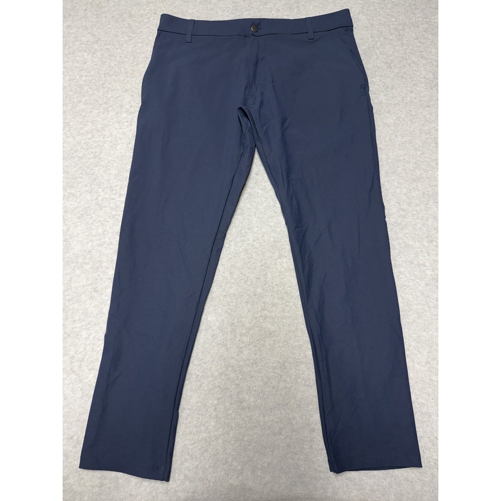Lululemon Commission Pants Mens 36x29 Blue Chino Classic Stretch Performance